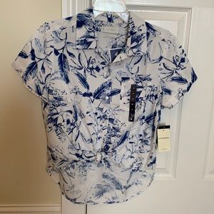 NEW Lucky brand short sleeve linen shirt